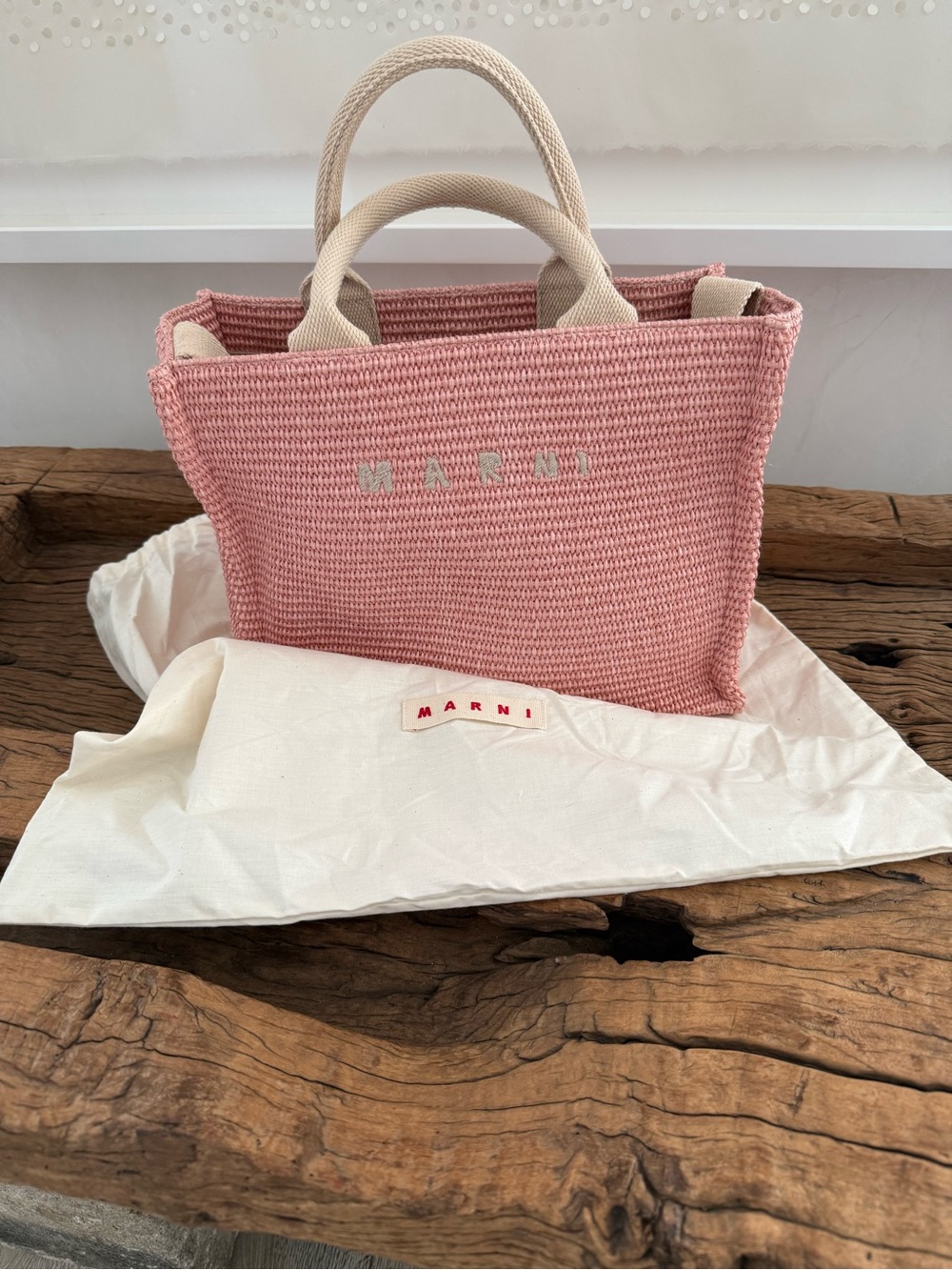 MARNI Woven Pink Tote Bag - Women's Casual Shoulder Bag - Picture 7 of 15
